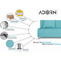 Adorn India Easy Alyn Plus Decent 4 Seater Sofa Cum Bed (6X6) (Aqua Blue) (1 Year Warranty)