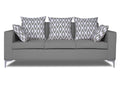 Adorn India Anigma 3 Seater Sofa (Grey)