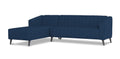 Adorn India Premium Laurel L Shape 6 Seater Sofa Set (LHS) (Blue) (3 Year Warranty)