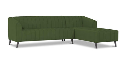 Adorn India Premium Laurel L Shape 6 Seater Sofa Set (RHS) (Green)