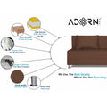 Adorn India Easy Alyn Plus Decent 4 Seater Sofa Cum Bed (6X6) (Brown) (1 Year Warranty)