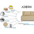 Adorn India Easy Alyn Plus Decent 4 Seater Sofa Cum Bed (6X6) (Beige) (1 Year Warranty)