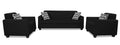 Adorn India Blazer Plus 3-1-1 Five Seater Sofa Set (Black)
