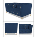 Premium Lotus 3-1-1 5 Seater Sofa Set (Velvet Suede Fabric Colour Blue)