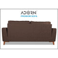 Adorn India Premium Phoenix 3 Seater Sofa (Leatherette Suede Fabric Colour Brown)