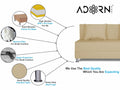 Adorn India Easy Alyn Plus Decent 3 Seater Wood Sofa Cum Bed (5X6)(Beige) (1 Year Warranty)