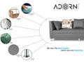 Alita 3+2+1 Compact 6 Seater Sofa Set (Light Grey)