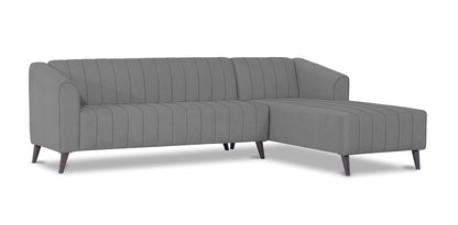 Adorn India Premium Laurel L Shape 6 Seater Sofa Set (RHS) (Grey)