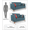 Premium Pluto 3+2 5 Seater Sofa Set (Blue)