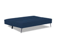 Adorn India Benjamin 3 Seater Sofa Cum Bed (Blue) (3 Year Warranty)
