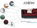 Alica 3+2+1 6 Seater Sofa Set (Maroon & Black)