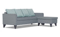 Adorn India Abington Stripes L Shape 5 Seater Sofa Set RHS (Grey) (3 Year Warranty)