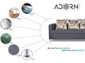 Alita 3+2+1 Compact 6 Seater Sofa Set (Dark Grey)