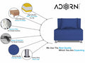 Adorn India Easy Alyn Plus Decent 2 Seater Sofa Cum Bed (3x6) (Blue) (1 Year Warranty)
