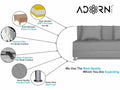 Adorn India Wood Easy Alyn Plus Decent 3 Seater Sofa Cum Bed (5X6) (Grey) (1 Year Warranty)