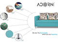 Alita 3+2 Compact 5 Seater Sofa Set (Aqua Blue)