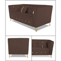 Premium Lotus 3-1-1 5 Seater Sofa Set (Velvet Fabric Colour Brown)