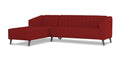 Adorn India Premium Laurel L Shape 6 Seater Sofa Set (LHS) (Red) (3 Year Warranty)