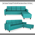 Darcy L Shape 5 Seater Sofa Set (RHS) (Aqua Blue)