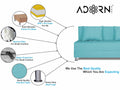 Adorn India Easy Alyn Plus Decent 3 Seater Sofa Cum Bed (5X6) (Aqua Blue) (1 Year Warranty)