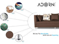 Alica 3+2+1 6 Seater Sofa Set (Brown)