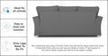 Alexia 3+2 5 Seater Sofa Set (Light Grey)