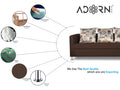 Alita 3+2 Compact 5 Seater Sofa Set (Brown)