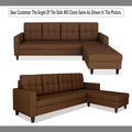 Darcy L Shape 5 Seater Sofa Set (RHS) (Brown)
