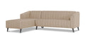 Adorn India Premium Laurel L Shape 6 Seater Sofa Set (LHS) (Beige) (3 Year Warranty)