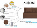 Adorn India Easy Alyn Plus Decent 3 Seater Sofa Cum Bed (5X6) (Brown) (1 Year Warranty)