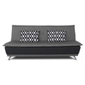 Adorn India Arden 4 Seater Rhombus Sofa Cum Bed 4 x 6 (Grey & Black) (3 Year Warranty)
