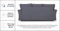 Alexia 3+2 5 Seater Sofa Set (Dark Grey)