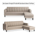 Adorn India Rio Elegant L Shape 5 Seater Sofa Set (RHS) (Beige) (3 Year Warranty)
