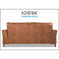Adorn India Premium Aslaug 3 Seater Sofa (Leatherette Suede Fabric Colour Tan)