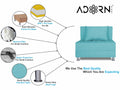 Adorn India Easy Alyn Plus Decent 2 Seater Sofa Cum Bed (3x6) (Aqua Blue) (1 Year Warranty)