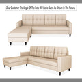 Adorn India Darcy L Shape 5 Seater Sofa Set (Lhs) (Beige) (3 Year Warranty)