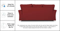 Alexia 3+2 5 Seater Sofa Set (Maroon)