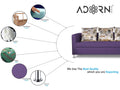 Alita 3+2 Compact 5 Seater Sofa Set (Dark Purple)