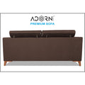 Adorn India Premium Pluto 3 Seater Sofa (Brown)