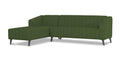 Adorn India Premium Laurel L Shape 6 Seater Sofa Set (LHS) (Green) (3 Year Warranty)
