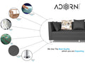 Alica 3+2+1 6 Seater Sofa Set (Dark Grey)