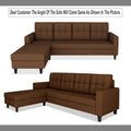 Darcy L Shape 5 Seater Sofa Set (LHS) (Brown)