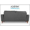 Adorn India Premium Phoenix 3 Seater Sofa (Leatherette Suede Fabric Colour Grey)