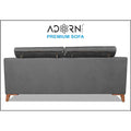 Adorn India Premium Pluto 3 Seater Sofa (Grey)