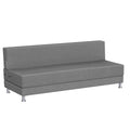 Adorn India Easy Alyn Plus Stripes 4 Seater Sofa Cum Bed (6x6, Grey) (Wood) (1 Year Warranty)