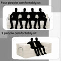 Premium 4 Seater Sofa Cum Bed Easy Modular Velvet Suede Fabric | Colour Cream | Modern Design | Size 6x6