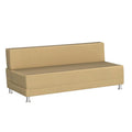 Adorn India Wood Easy Alyn Plus Stripes 4-Person Sofa Cum Bed (6X6) (Beige)
