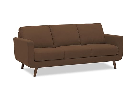 Adorn India Damian 3+1+1 5 Seater Sofa Set (Brown)