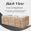 Adorn India Easy Premium Modular 4 Seater Sofa Cum Bed | Velvet Suede Fabric | Colour Beige | Modern Design | Size 6x6 Fit | Comfortable for Seat & Sleep | Washable Cover | Perfect for Home & Office