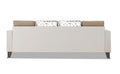 Ashley Digital PrintLeatherette Fabric L Shape 5 Seater Sofa Set RHS (Beige & White)